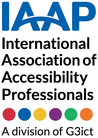 The International Association of Accessibility Professionals (IAAP), a division of G3ict logo